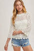 BREEZY CROCHET KNIT TOP